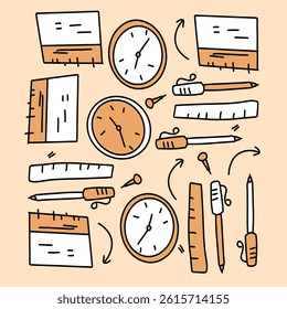 office business set vector design for business resources