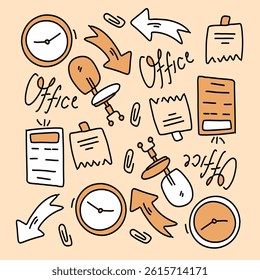 office business set vector design for business resources