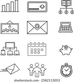 Office and Business set.This is an editable EPS vector file.