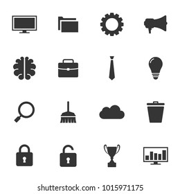 Office and business simple icon set vector design