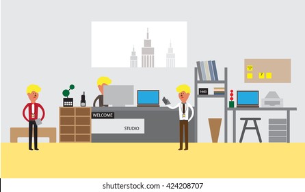 In the office, Business team