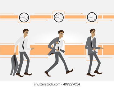 Office Business Time vector illustration