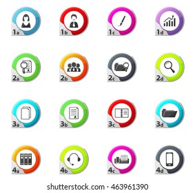 Office and Business web icons for user interface design