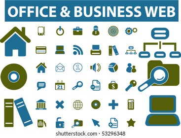 office & business web signs. vector