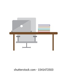 office business work vector. Workplace.