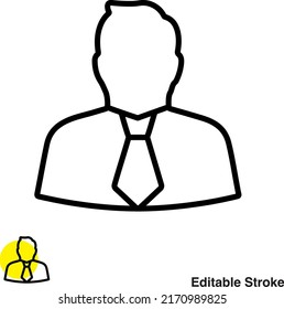 Office Businessman Vector Line Icon