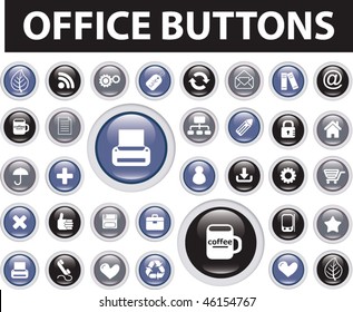 office buttons. vector