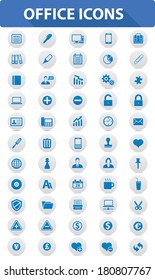 Office buttons,Blue version,vector