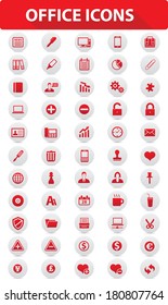Office buttons,Red version,vector