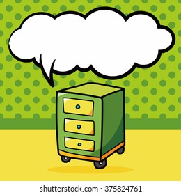 office cabinet doodle, speech bubble