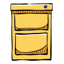 Office cabinet halftone icon hand drawn color vector illustration