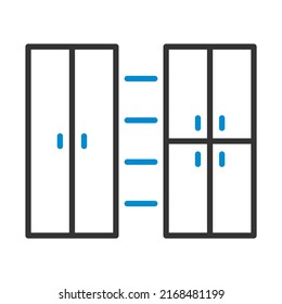 Office Cabinet Icon. Editable Bold Outline With Color Fill Design. Vector Illustration.