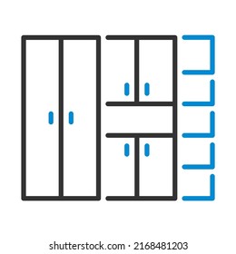 Office Cabinet Icon. Editable Bold Outline With Color Fill Design. Vector Illustration.