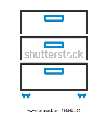 Office Cabinet Icon. Editable Bold Outline With Color Fill Design. Vector Illustration.