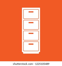 office cabinet icon, stock vector illustration, EPS10.
