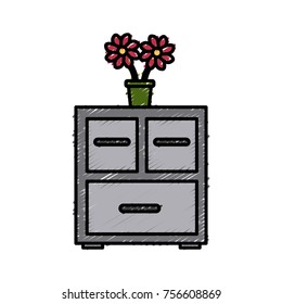 Office cabinet isolated