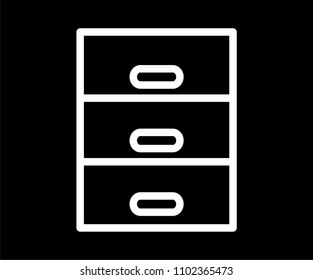 Office Cabinet Vector Icon