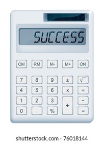 Office calculator displaying a ?SUCCESS? message.