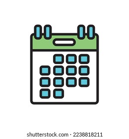Office Calendar Icon Vector Illustration