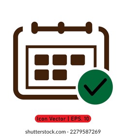 
Office calendar icon vector illustration sign.