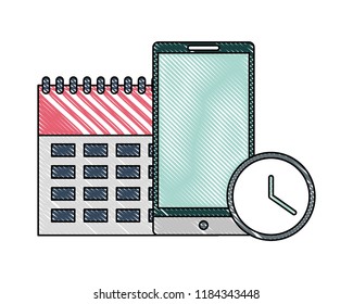 office calendar smartphone clock time business