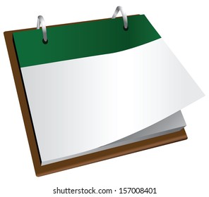 Office calendar with tear-off sheets. Vector illustration.