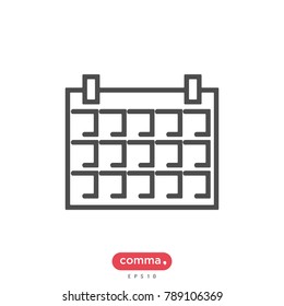 Office calendar vector icon
