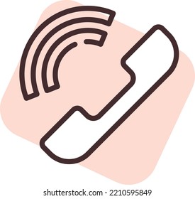 Office call, illustration, vector on white background.
