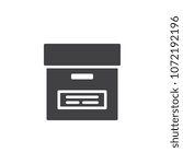 Office cardboard box vector icon. filled flat sign for mobile concept and web design. Files archive box simple solid icon. Symbol, logo illustration. Pixel perfect vector graphics