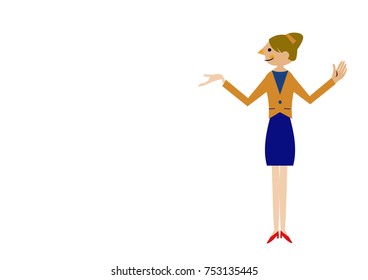 A office career woman or instructor.Westerners woman.