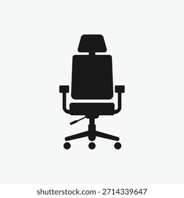 Silla de oficina, Vector ajustable del icono de la silla de oficina