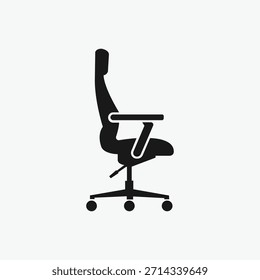 Silla de oficina, Vector ajustable del icono de la silla de oficina