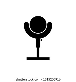 silla de oficina blanco y negro. vector plano