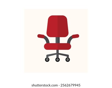 Office chair black and white vector icon pictogram set. Front and side view silhouette Office chair in various points of view. Furniture for office Interior in flat style. Vector illustration Business