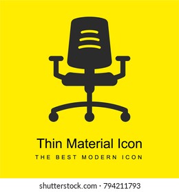 Office chair bright yellow material minimal icon or logo design