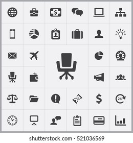 office chair. Business icons universal set for web and mobile