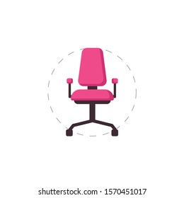 Office chair colorful vector flat icon. Office chair colorful vector flat icon. Office chair colorful vector flat icon. 