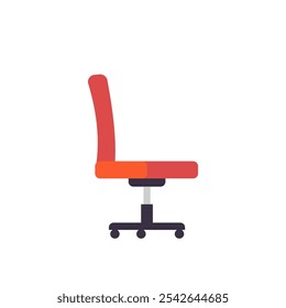 Office chair, computer chair. Vector simple color flat illustration. 