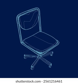 office chair contour vector illustration