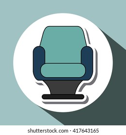 Office Chair design. seat icon. furniture concept, vector illustration