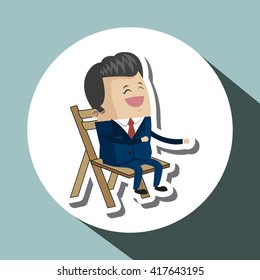 Office Chair design. seat icon. furniture concept, vector illustration