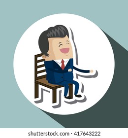 Office Chair design. seat icon. furniture concept, vector illustration