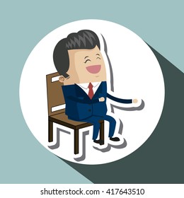 Office Chair design. seat icon. furniture concept, vector illustration