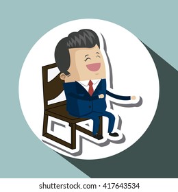 Office Chair design. seat icon. furniture concept, vector illustration