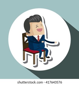 Office Chair design. seat icon. furniture concept, vector illustration