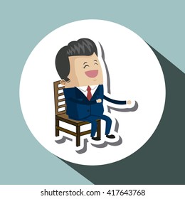 Office Chair design. seat icon. furniture concept, vector illustration