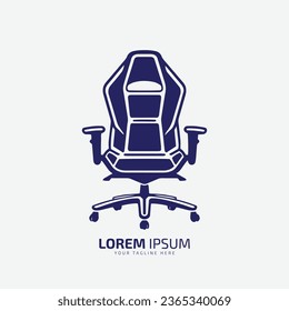 Plantilla de diseño de silla de Office. Ilustración vectorial de una silla de oficina moderna. sobre fondo blanco
