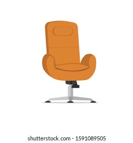Office chair design, used for interior design in flat cartoon style.
