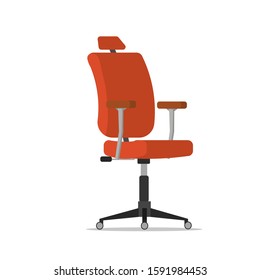 Office chair design, used for interior design in flat cartoon style.