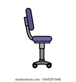 office chair equipment isolated icon
